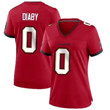 ＃0 Women's Yaya Diaby Red Game Tampa Bay Buccaneers Team Color Jersey
