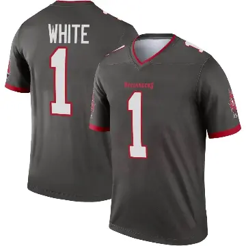 ＃1 Men's Rachaad White Legend Tampa Bay Buccaneers Pewter Alternate Jersey