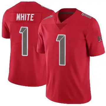 ＃1 Men's Rachaad White Red Limited Tampa Bay Buccaneers Color Rush Jersey