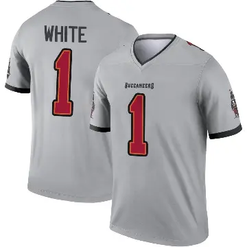 ＃1 Youth Rachaad White Gray Legend Tampa Bay Buccaneers Inverted Jersey