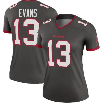 ＃13 Women's Mike Evans Legend Tampa Bay Buccaneers Pewter Alternate Jersey