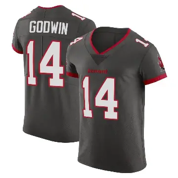 ＃14 Men's Chris Godwin Elite Tampa Bay Buccaneers Pewter Alternate Vapor Jersey
