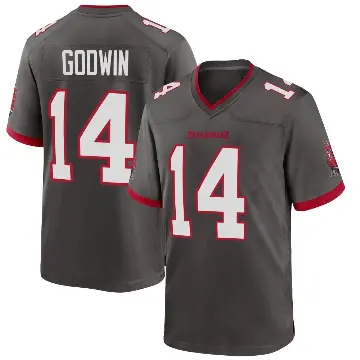 ＃14 Men's Chris Godwin Game Tampa Bay Buccaneers Pewter Alternate Jersey