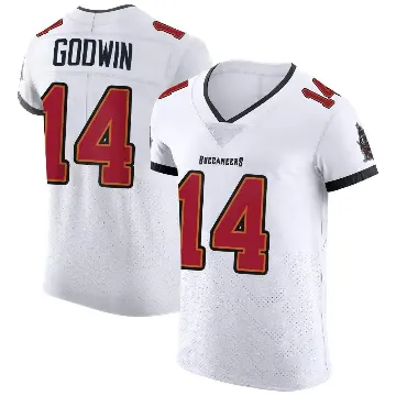 ＃14 Men's Chris Godwin White Elite Tampa Bay Buccaneers Vapor Jersey