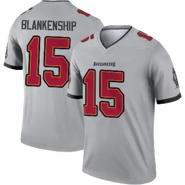 ＃15 Men's Rodrigo Blankenship Gray Legend Tampa Bay Buccaneers Inverted Jersey