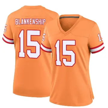 ＃15 Women's Rodrigo Blankenship Orange Game Tampa Bay Buccaneers Throwback Jersey