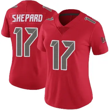 ＃17 Women's Sterling Shepard Red Limited Tampa Bay Buccaneers Color Rush Jersey