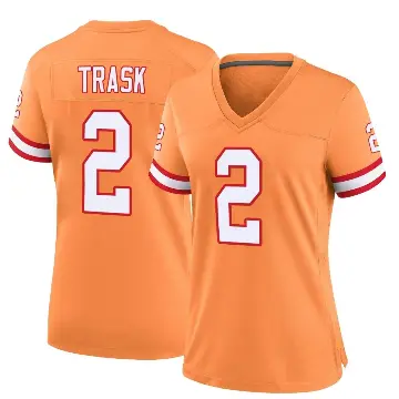 ＃2 Women's Kyle Trask Orange Game Tampa Bay Buccaneers Throwback Jersey
