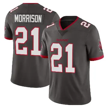 ＃21 Men's Benjamin Morrison Limited Tampa Bay Buccaneers Pewter Alternate Vapor Jersey