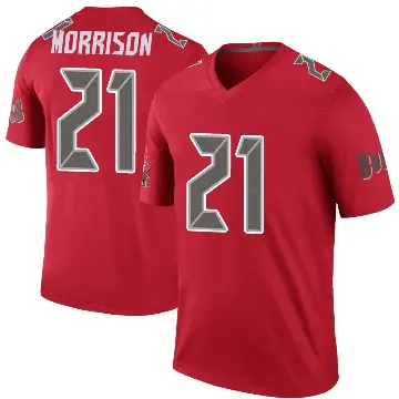＃21 Men's Benjamin Morrison Red Legend Tampa Bay Buccaneers Color Rush Jersey