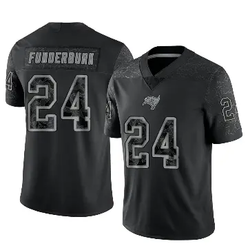 ＃24 Men's Tyrek Funderburk Black Limited Tampa Bay Buccaneers Reflective Jersey