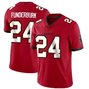 ＃24 Men's Tyrek Funderburk Red Limited Tampa Bay Buccaneers Team Color Vapor Untouchable Jersey