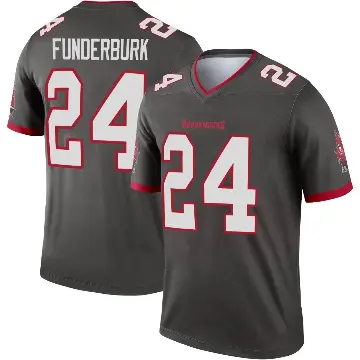 ＃24 Youth Tyrek Funderburk Legend Tampa Bay Buccaneers Pewter Alternate Jersey