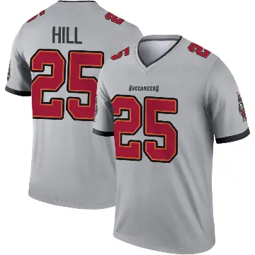 ＃25 Men's Troy Hill Gray Legend Tampa Bay Buccaneers Inverted Jersey
