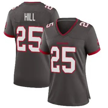 ＃25 Women's Troy Hill Game Tampa Bay Buccaneers Pewter Alternate Jersey