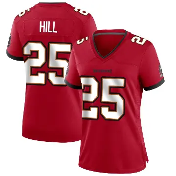 ＃25 Women's Troy Hill Red Game Tampa Bay Buccaneers Team Color Jersey