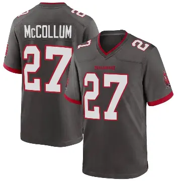 ＃27 Men's Zyon McCollum Game Tampa Bay Buccaneers Pewter Alternate Jersey