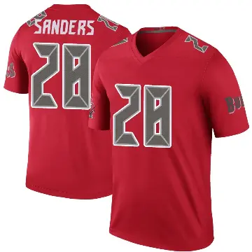 ＃28 Youth Shilo Sanders Red Legend Tampa Bay Buccaneers Color Rush Jersey