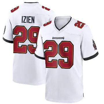 ＃29 Men's Christian Izien White Game Tampa Bay Buccaneers Jersey