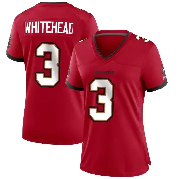 ＃3 Women's Jordan Whitehead Red Game Tampa Bay Buccaneers Team Color Jersey