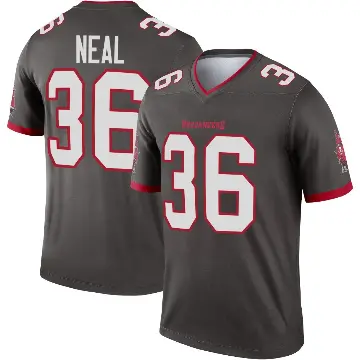 ＃36 Men's Ryan Neal Legend Tampa Bay Buccaneers Pewter Alternate Jersey