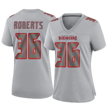 ＃36 Women's JJ Roberts Gray Game Tampa Bay Buccaneers Atmosphere Fashion Jersey