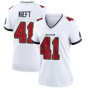＃41 Women's Ko Kieft White Game Tampa Bay Buccaneers Jersey