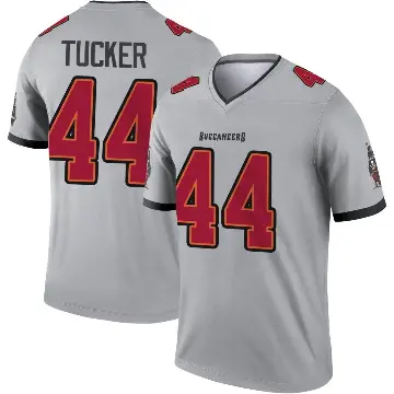 ＃44 Men's Sean Tucker Gray Legend Tampa Bay Buccaneers Inverted Jersey
