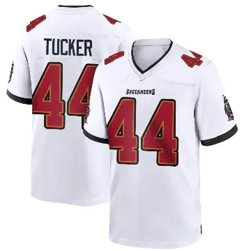 ＃44 Youth Sean Tucker White Game Tampa Bay Buccaneers Jersey