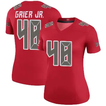 ＃48 Women's Antonio Grier Jr. Red Legend Tampa Bay Buccaneers Color Rush Jersey