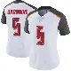 ＃5 Women's Jack Browning White Limited Tampa Bay Buccaneers Vapor Untouchable Jersey