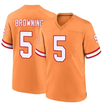 ＃5 Youth Jack Browning Orange Game Tampa Bay Buccaneers Throwback Jersey