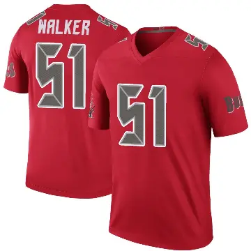 ＃51 Youth David Walker Red Legend Tampa Bay Buccaneers Color Rush Jersey