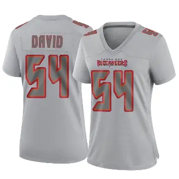 ＃54 Women's Lavonte David Gray Game Tampa Bay Buccaneers Atmosphere Fashion Jersey