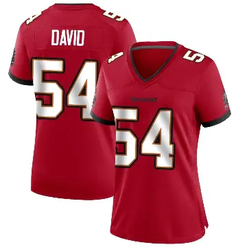 ＃54 Women's Lavonte David Red Game Tampa Bay Buccaneers Team Color Jersey