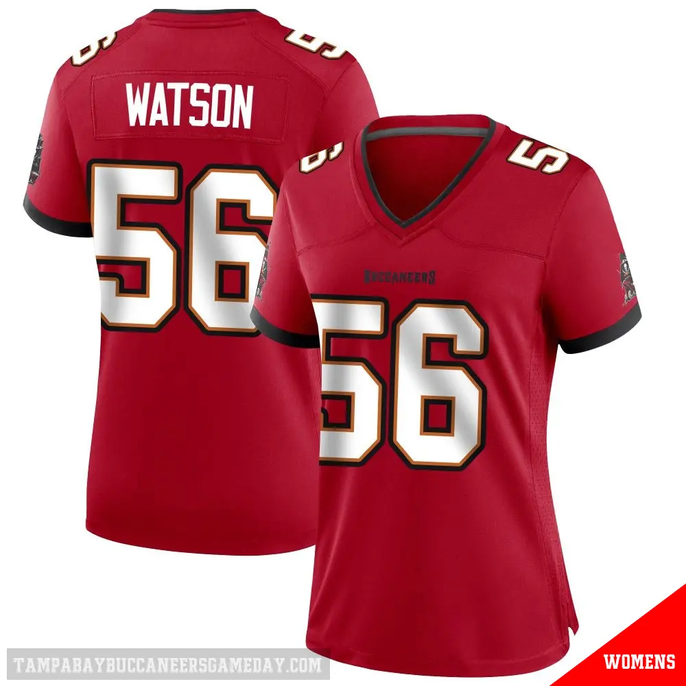 ＃56 Women's Desmond Watson Red Game Tampa Bay Buccaneers Team Color Jersey