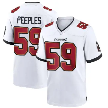 ＃59 Youth Warren Peeples White Game Tampa Bay Buccaneers Jersey