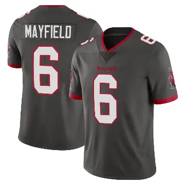 ＃6 Men's Baker Mayfield Limited Tampa Bay Buccaneers Pewter Alternate Vapor Jersey