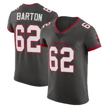 ＃62 Men's Graham Barton Elite Tampa Bay Buccaneers Pewter Alternate Vapor Jersey