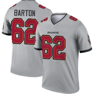 ＃62 Youth Graham Barton Gray Legend Tampa Bay Buccaneers Inverted Jersey