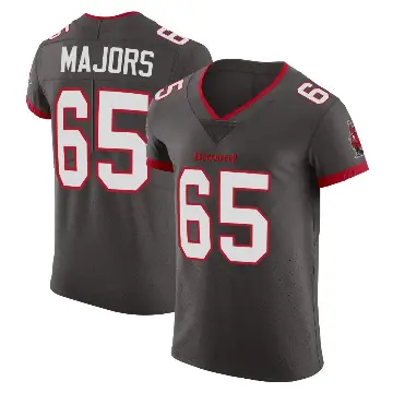 ＃65 Men's Jake Majors Elite Tampa Bay Buccaneers Pewter Alternate Vapor Jersey