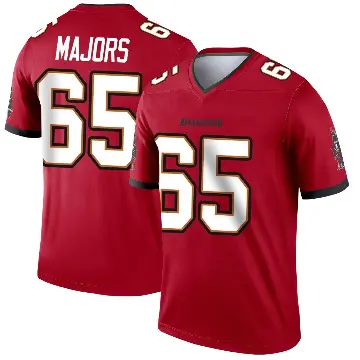 ＃65 Men's Jake Majors Red Legend Tampa Bay Buccaneers Jersey