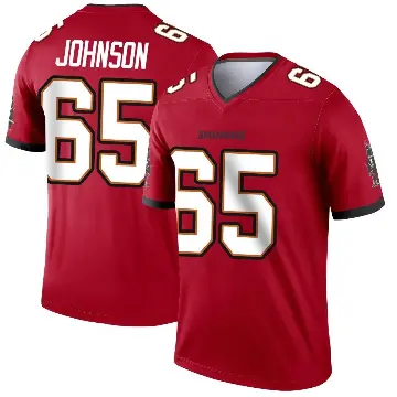 ＃65 Men's Ryan Johnson Red Legend Tampa Bay Buccaneers Jersey
