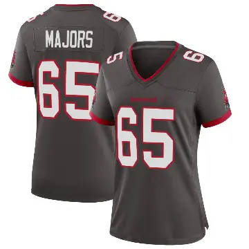 ＃65 Women's Jake Majors Game Tampa Bay Buccaneers Pewter Alternate Jersey