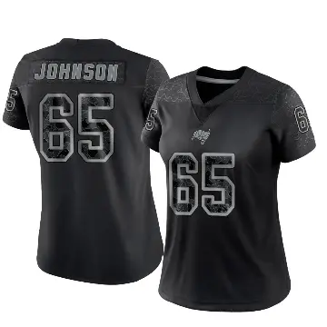 ＃65 Women's Ryan Johnson Black Limited Tampa Bay Buccaneers Reflective Jersey