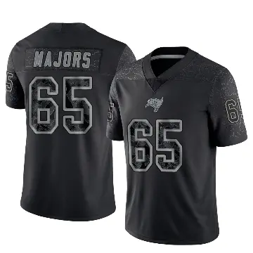 ＃65 Youth Jake Majors Black Limited Tampa Bay Buccaneers Reflective Jersey