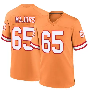 ＃65 Youth Jake Majors Orange Game Tampa Bay Buccaneers Throwback Jersey