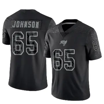 ＃65 Youth Ryan Johnson Black Limited Tampa Bay Buccaneers Reflective Jersey
