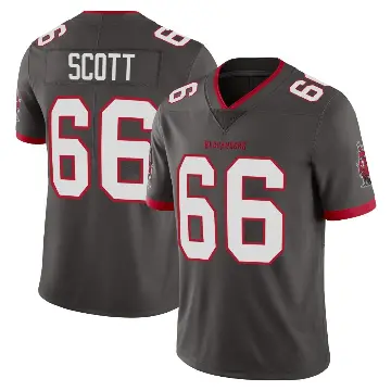 ＃66 Men's Ben Scott Limited Tampa Bay Buccaneers Pewter Alternate Vapor Jersey