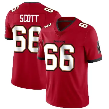 ＃66 Men's Ben Scott Red Limited Tampa Bay Buccaneers Team Color Vapor Untouchable Jersey